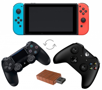 USB Bluetooth адаптер 8Bitdo для подключение Dualshock 4 и Xbox one геймпад к Nintendo Switch