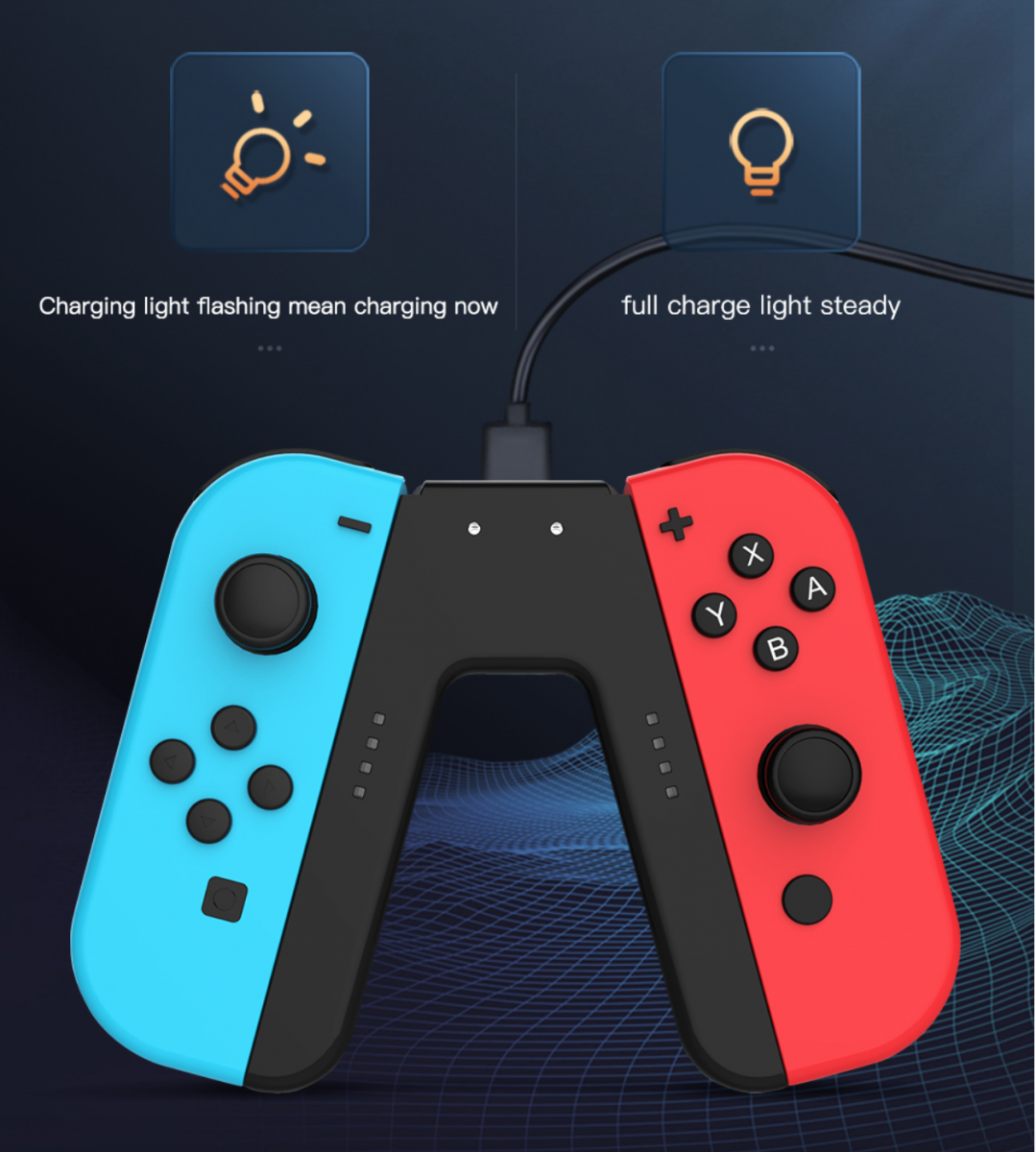 Купить держатель для Joy-cons с подзарядкой, GRIP для Nintendo Switch, Нинтендо Свитч