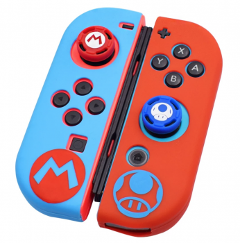 Силиконовые чехлы Mario для JoyCons + накладки в подарок