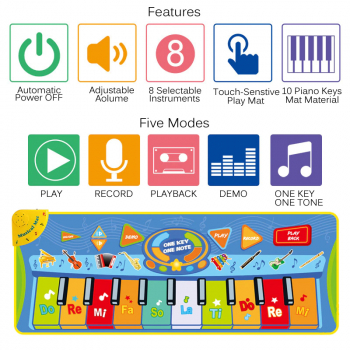 Детский игровой коврик пианино