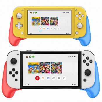 Портативная подставка + держатель для геймпада Красно-Синяя для Nintendo Switch/Switch Lite