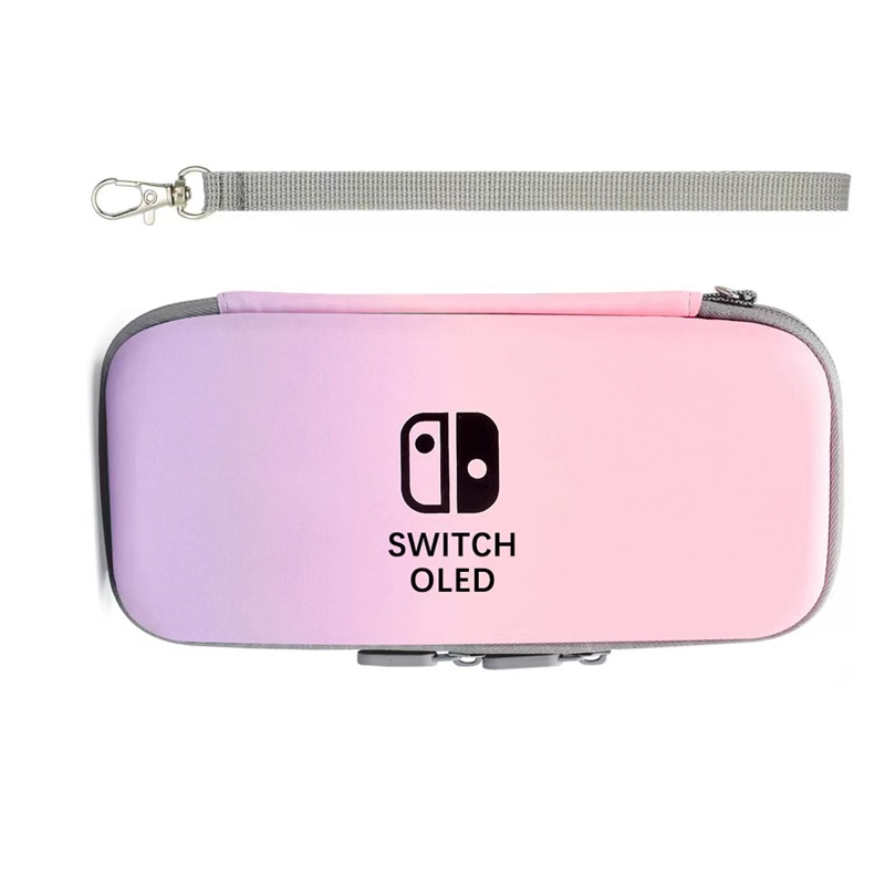 Сиренево-розовый чехол для Nintendo Switch OLED купить, чехол для хранения и переноски Nintendo Switch OLED, защитный чехол для Nintendo Switch OLED купить, купить защитный чехол для хранения и переноски Nintendo Switch OLED