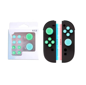 Набор голубо-зеленых накладок на стики и кнопки для Nintendo Switch 2