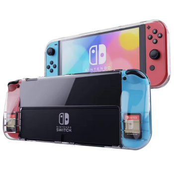 Силиконовий защитный чехол для Nintendo Switch OLED с отсеками на 2 картриджа