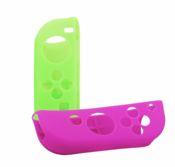 Зелено-розовые силиконовые чехлы для JoyCons